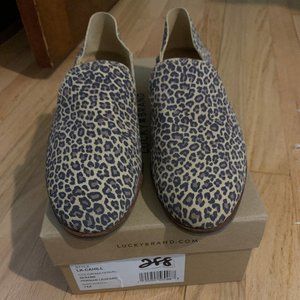 Lucky Brand Sesame Persian Leopard Loafers, Size 7